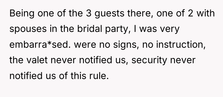 Being one of the 3 guests there, one of 2...
