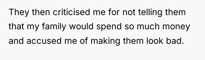 They then criticised me for not telling them that my...