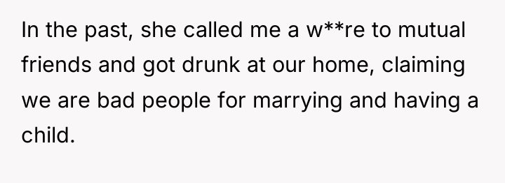 In the past, she called me a w**re to mutual...