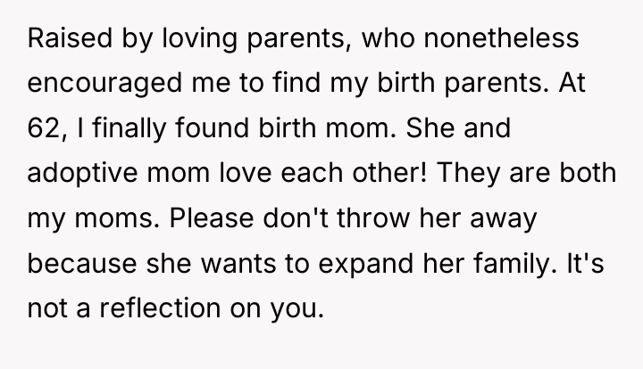 Raised by loving parents, who nonetheless encouraged me to find...