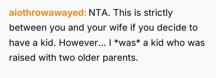 aiothrowawayed NTA. This is strictly between you and your wife...