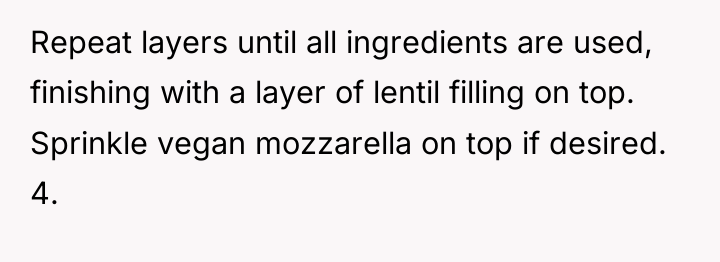 Repeat layers until all ingredients are used, finishing with a...