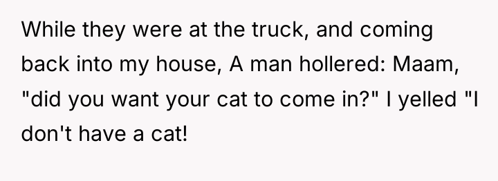 While they were at the truck, and coming back into...