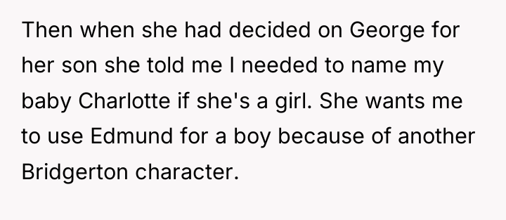 Then when she had decided on George for her son...