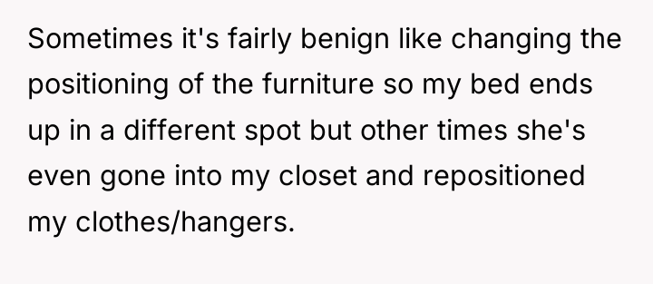 Sometimes it's fairly benign like changing the positioning of the...