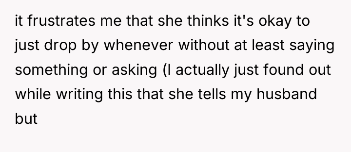 it frustrates me that she thinks it's okay to just...
