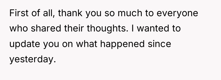 First of all, thank you so much to everyone who...