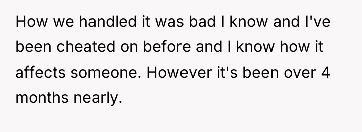 How we handled it was bad I know and I've...