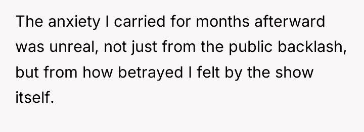 The anxiety I carried for months afterward was unreal, not...