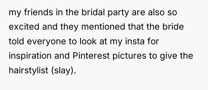 my friends in the bridal party are also so excited...