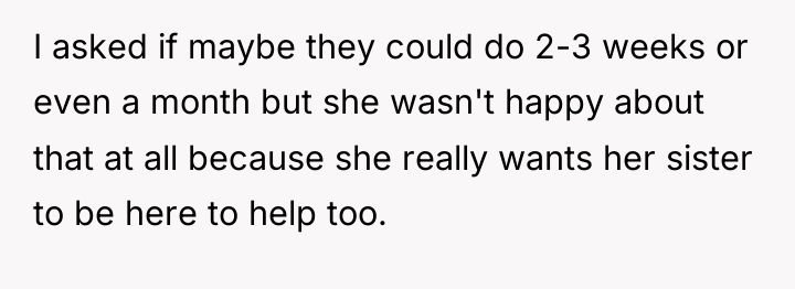 I asked if maybe they could do 2-3 weeks or...