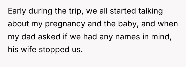 Early during the trip, we all started talking about my...