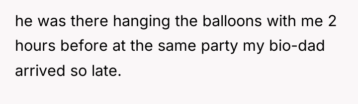 he was there hanging the balloons with me 2 hours...