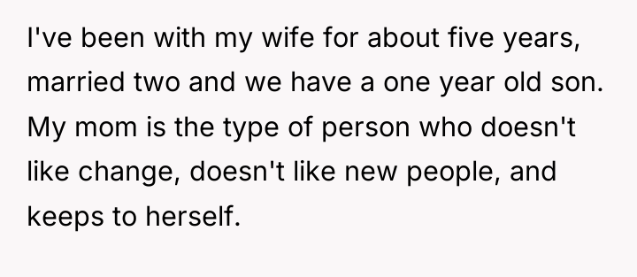 I've been with my wife for about five years, married...