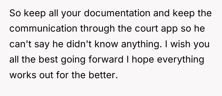 So keep all your documentation and keep the communication through...