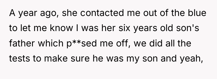 A year ago, she contacted me out of the blue...