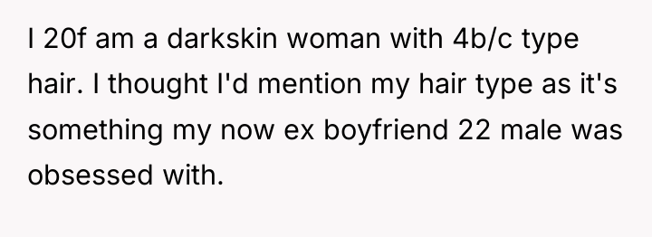 I 20f am a darkskin woman with 4b/c type hair....