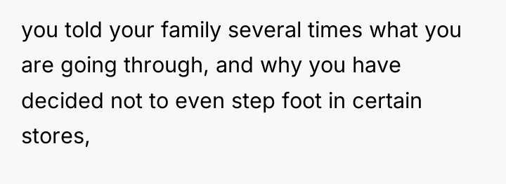 you told your family several times what you are going...