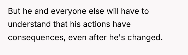 But he and everyone else will have to understand that...