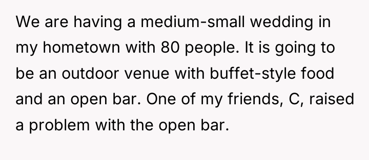 We are having a medium-small wedding in my hometown with...