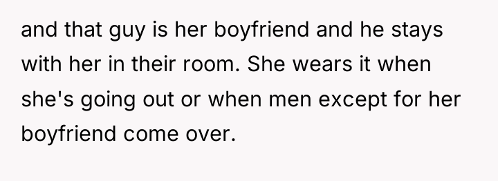 and that guy is her boyfriend and he stays with...