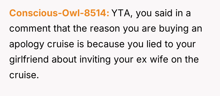 Conscious-Owl-8514 YTA, you said in a comment that the reason...