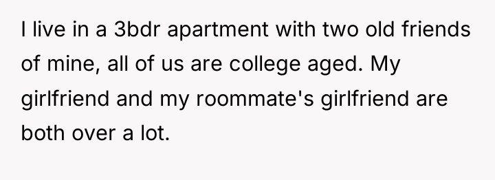 I live in a 3bdr apartment with two old friends...