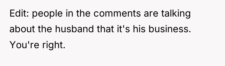 Edit: people in the comments are talking about the husband...