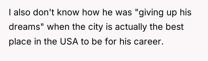 I also don't know how he was "giving up his...