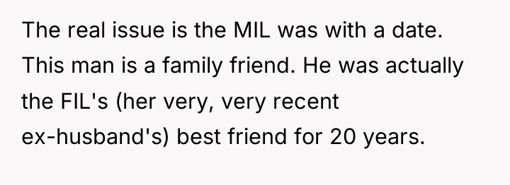 The real issue is the MIL was with a date....