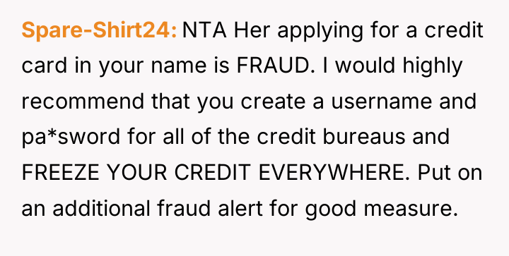 Spare-Shirt24 NTA Her applying for a credit card in your...