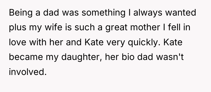 Being a dad was something I always wanted plus my...
