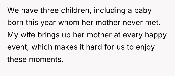 We have three children, including a baby born this year...