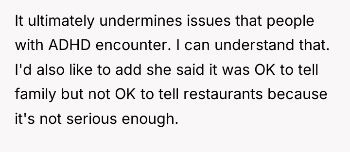 It ultimately undermines issues that people with ADHD encounter. I...