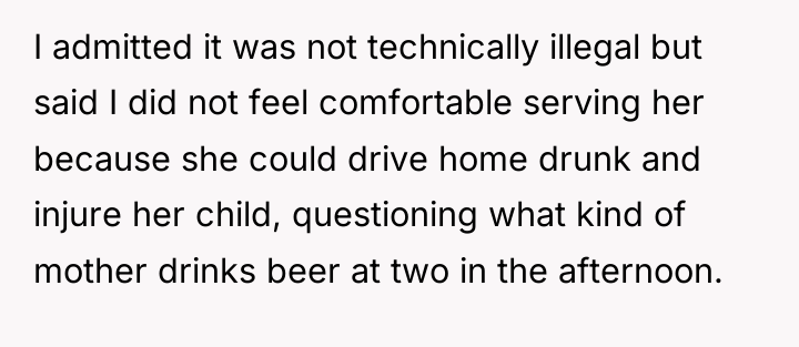 I admitted it was not technically illegal but said I...