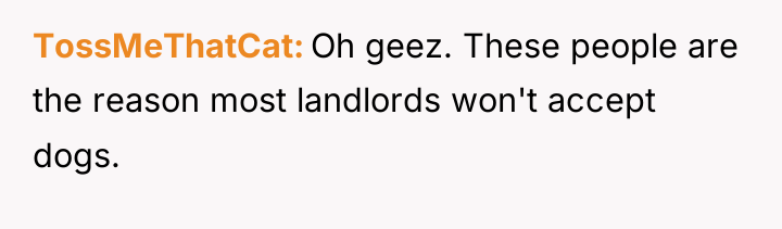 TossMeThatCat Oh geez. These people are the reason most landlords...