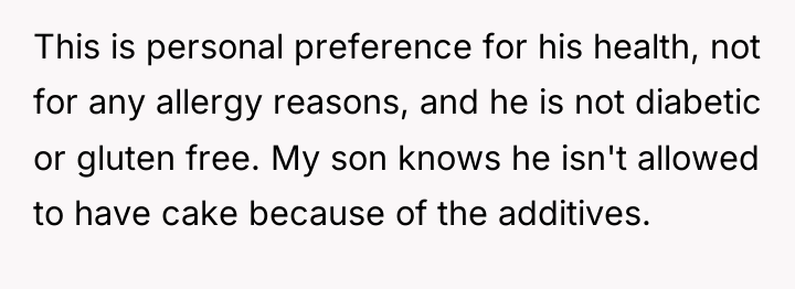 This is personal preference for his health, not for any...