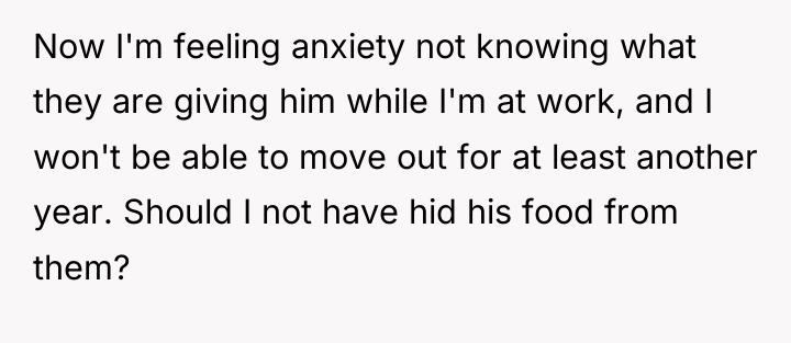 Now I'm feeling anxiety not knowing what they are giving...