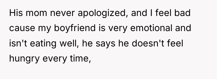 His mom never apologized, and I feel bad cause my...