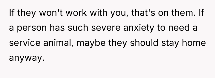 If they won't work with you, that's on them. If...