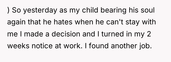 ) So yesterday as my child bearing his soul again...