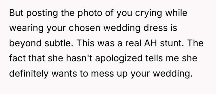But posting the photo of you crying while wearing your...