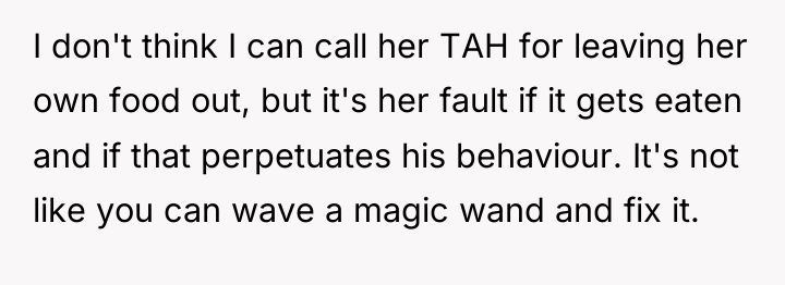 I don't think I can call her TAH for leaving...