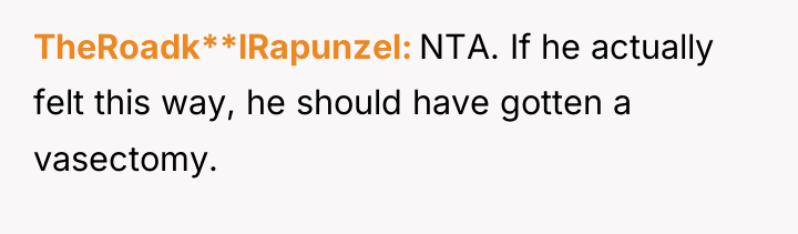TheRoadk**lRapunzel NTA. If he actually felt this way, he should...