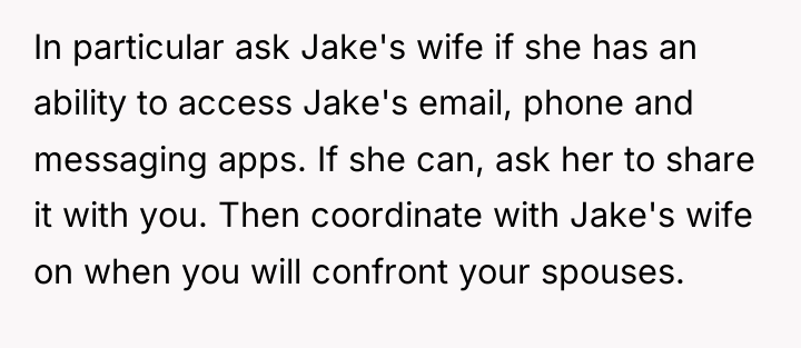 In particular ask Jake's wife if she has an ability...