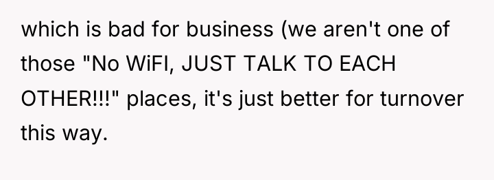 which is bad for business (we aren't one of those...
