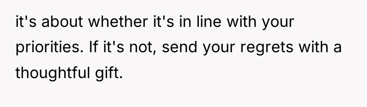 it's about whether it's in line with your priorities. If...