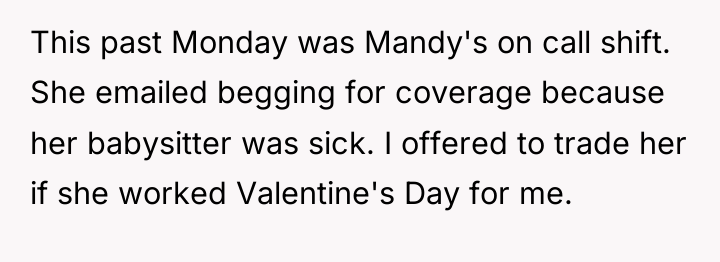 This past Monday was Mandy's on call shift. She emailed...