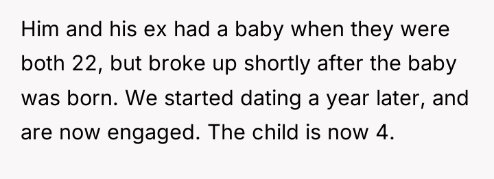 Him and his ex had a baby when they were...