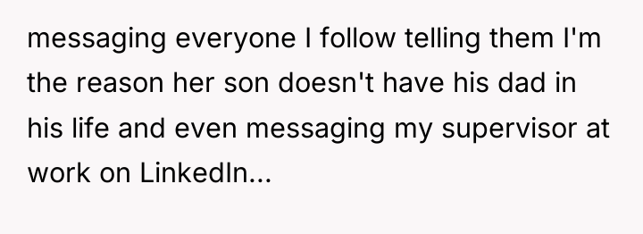 messaging everyone I follow telling them I'm the reason her...